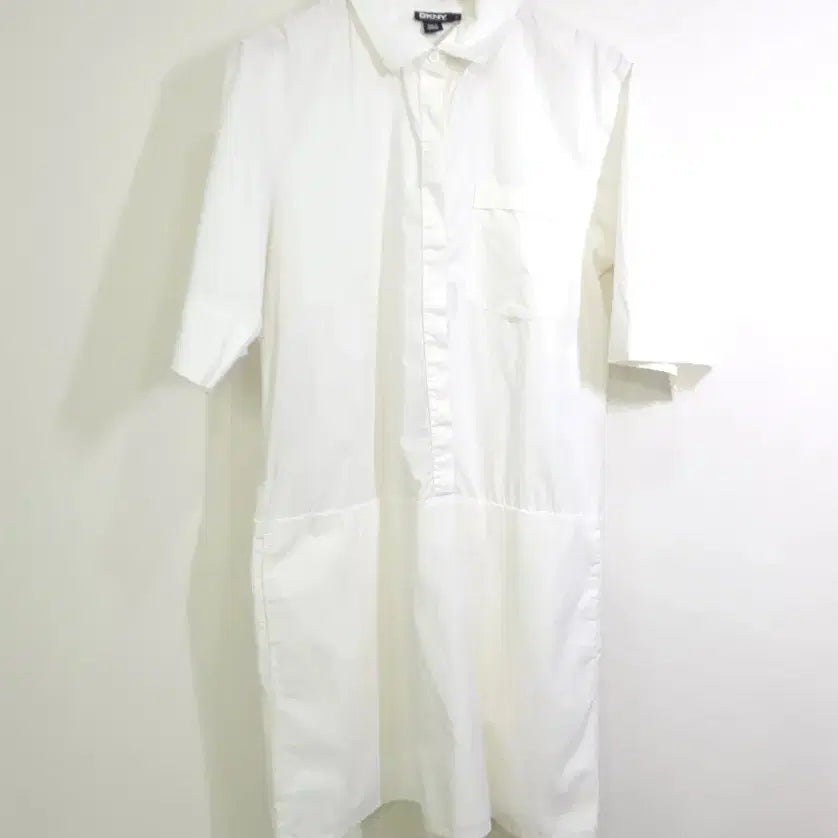[BUNJANG] DKNY White Shirt Dress / DKNY 화이트 셔츠 원피스 ~55반