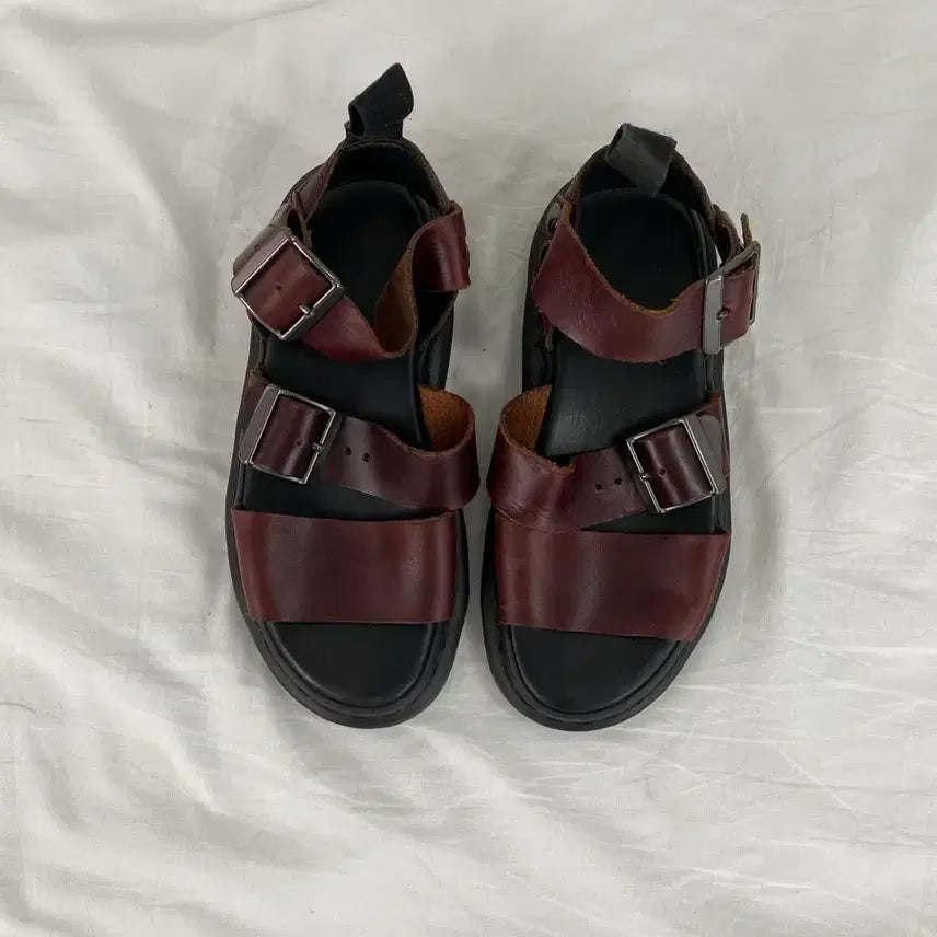 [BUNJANG] Dr. Martens Gryphon Burgundy Leather Sandals / 닥터마틴 그리폰 버건디 레더 샌들 220 <17>