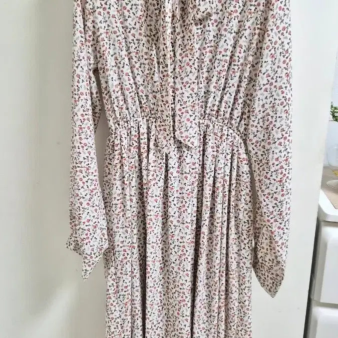 [BUNJANG] Floral Pattern Chiffon Long Dress / 플라워패턴 쉬폰 롱원피스