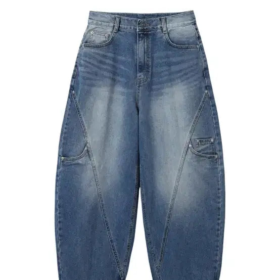 [BUNJANG] OurSeeZ Jet Curved Denim Pants - Light Blue Size 1 / (새상품) 아워시즈 제트 커브드 데님 팬츠 - 중청 1사이즈
