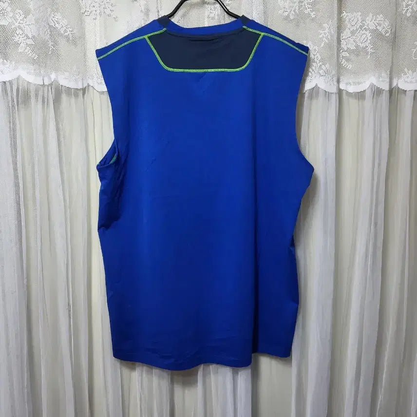 [BUNJANG] The North Face Blue Sleeveless T-Shirt / 노스페이스 블루 민소매 티셔츠