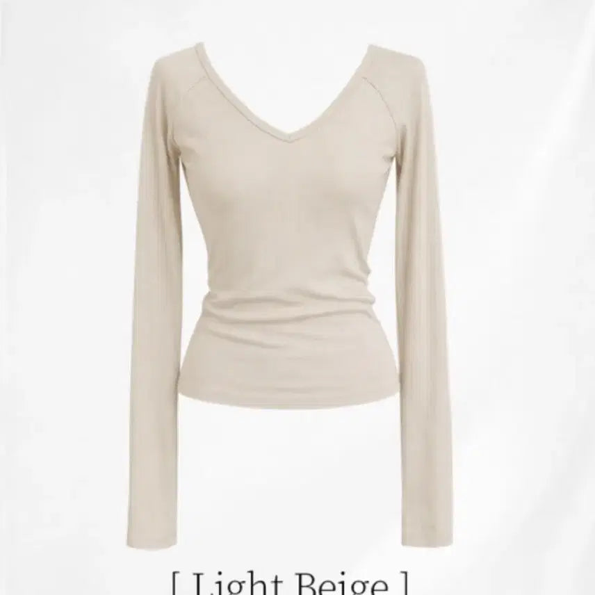 [BUNJANG] Mayyun Layered T-shirt Beige / 메이윤 -3kg 레이어드 티셔츠 베이지 새상품