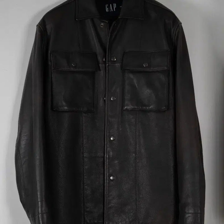[BUNJANG] Old Gap Dark Brown Cowhide Leather Car Coat / 올드갭 다크 브라운 카코트