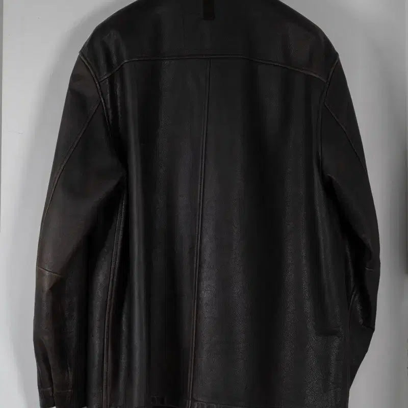 [BUNJANG] Old Gap Dark Brown Cowhide Leather Car Coat / 올드갭 다크 브라운 카코트