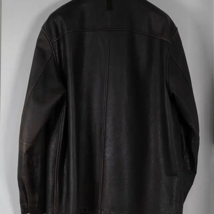 [BUNJANG] Old Gap Dark Brown Cowhide Leather Car Coat / 올드갭 다크 브라운 카코트