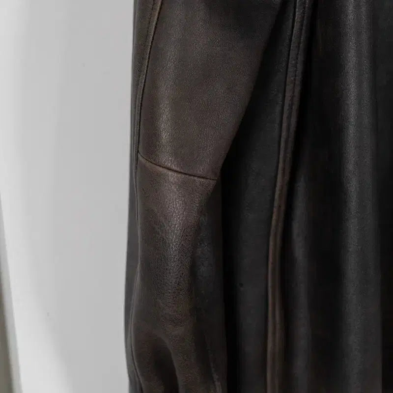[BUNJANG] Old Gap Dark Brown Cowhide Leather Car Coat / 올드갭 다크 브라운 카코트