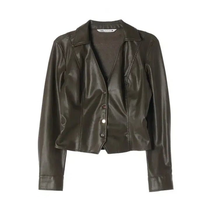 [BUNJANG] ZARA Faux Leather Jacket (Women&