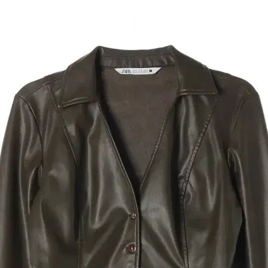 [BUNJANG] ZARA Faux Leather Jacket (Women&