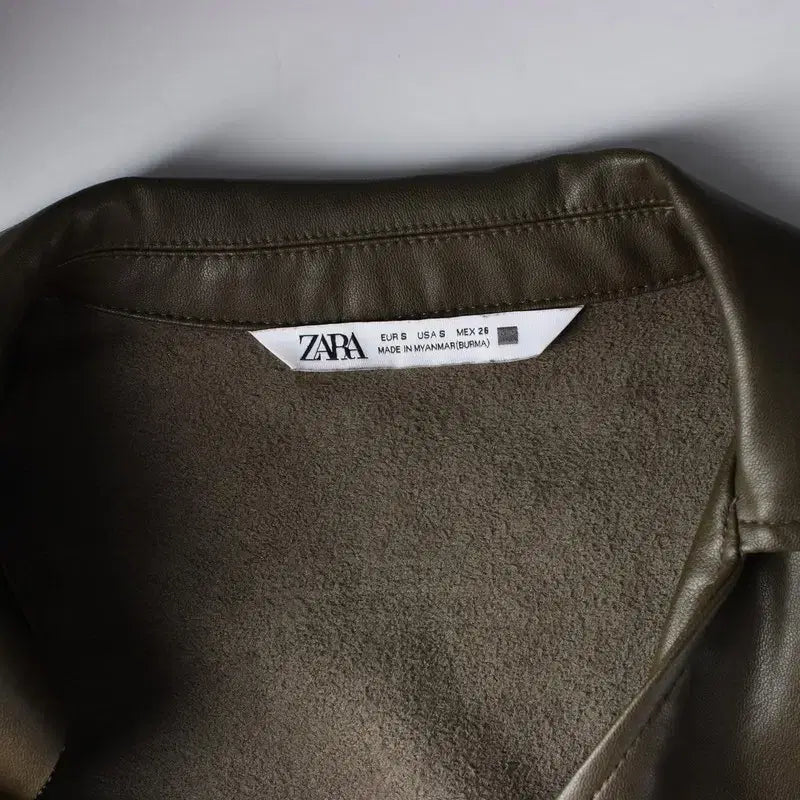 [BUNJANG] ZARA Faux Leather Jacket (Women&