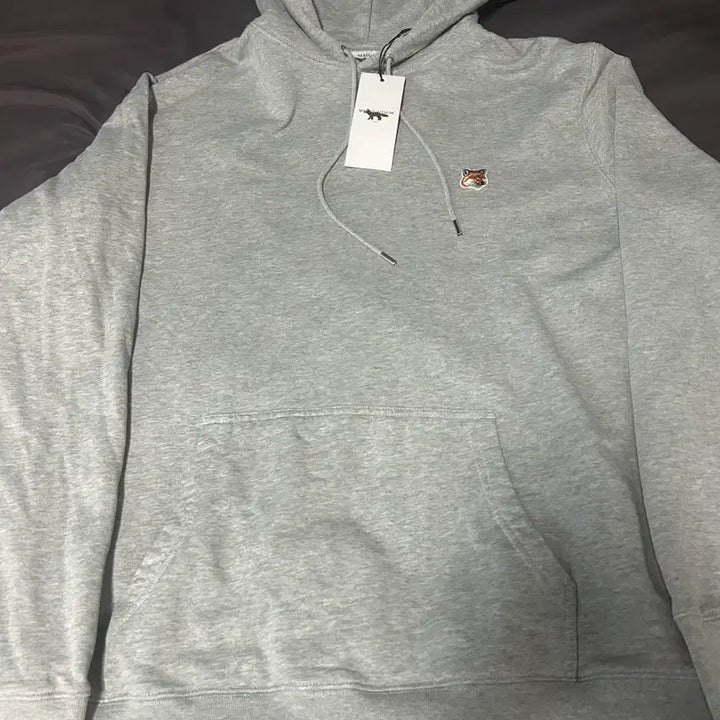 [BUNJANG] Maison Kitsune Gray Fox Patch Hoodie XL / 메종키츠네 그레이 폭스 패치 후드티 XL