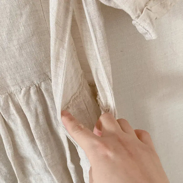 [BUNJANG] V-Neck Linen Dress / 브이넥 린넨원피스
