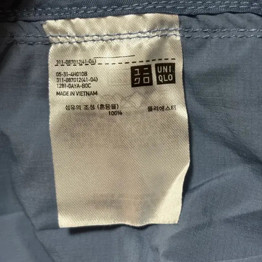 [SOLD OUT] (민트급) 유니클로 바람막이 블루 M 사이즈