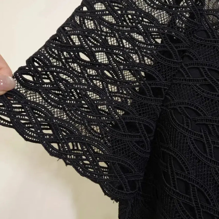 [BUNJANG] Sandro Black Lace Dress / 산드로 블랙 레이스 원피스 ~55
