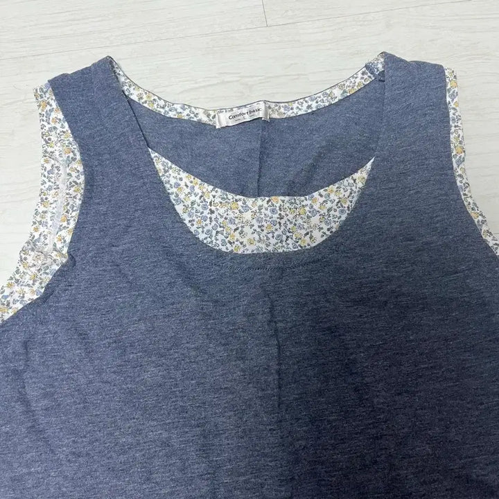[BUNJANG] Layered Floral Mori Girl Tank Top / 잔꽃 레이어드 모리걸 나시