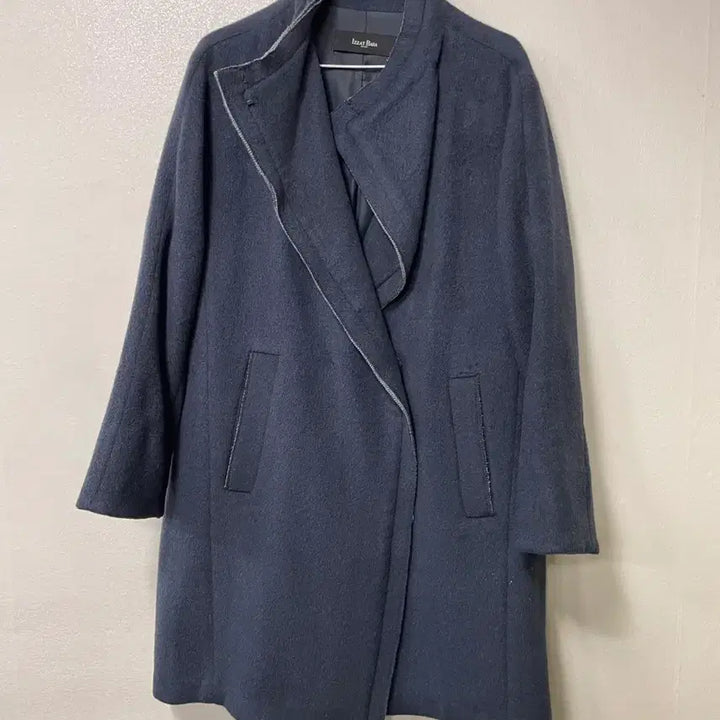 [BUNJANG] IZZAT BABA Navy Angora Coat / 빈티지구 IZZAT BABA 아이잗 네이비 모 앙고라 코트