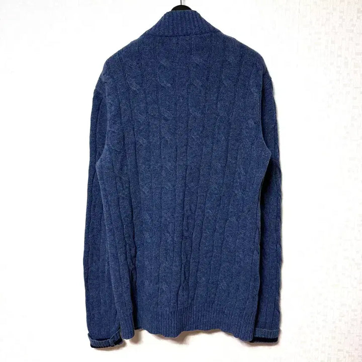 [BUNJANG] Beanpole Wool Half-Zip Knit Sweater / [L,100]빈폴 울 반집업 니트 스웨터 블루