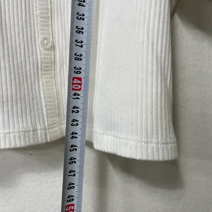 [SOLD OUT] 빈티지구 화이트 골지 오프숄더 반팔 가디건