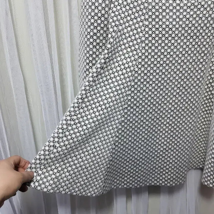 [BUNJANG] JJ JIGOTT Patterned Wool Flare Midi Dress / JJ지고트 JJ JIGOTT 장식 패턴 모 플레어 원피스