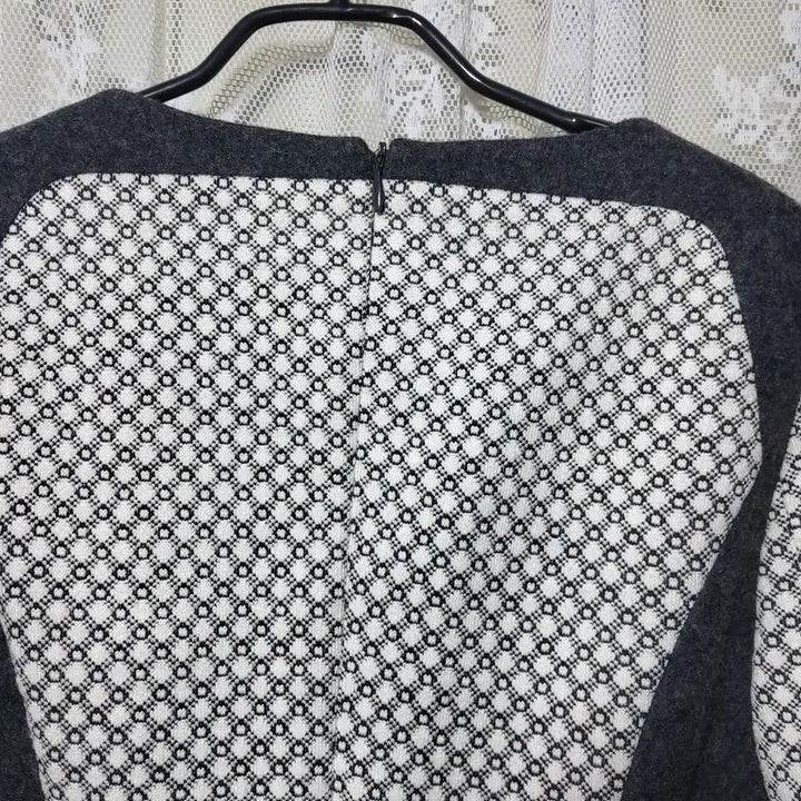 [BUNJANG] JJ JIGOTT Patterned Wool Flare Midi Dress / JJ지고트 JJ JIGOTT 장식 패턴 모 플레어 원피스
