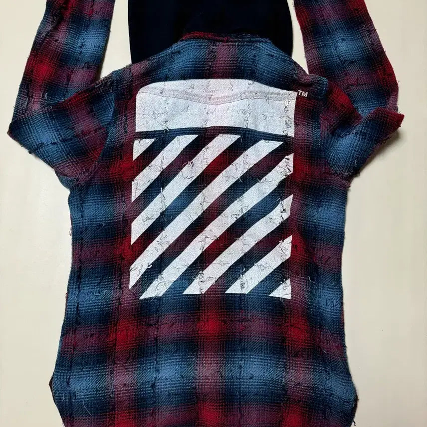 [BUNJANG] Off-White Hooded Shirt Jacket / (상태AA,판매80) 오프화이트 슈가착용 후드 셔츠쟈켓100