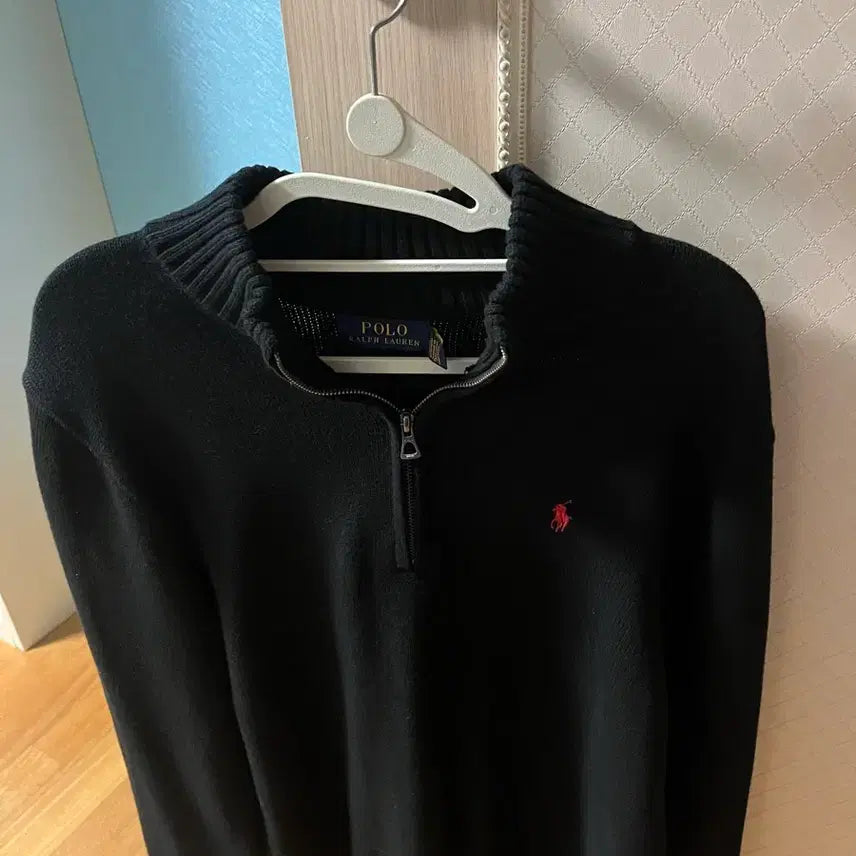[BUNJANG] Polo Ralph Lauren Black Half-Zip Knit Sweater / 폴로 랄프로렌 블랙 하프집업 니트