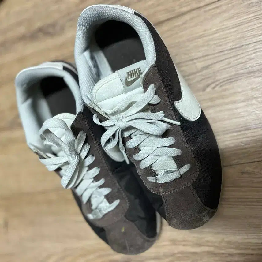 [BUNJANG] Nike Cortez Black/Brown Sneakers / 나이키 코르테즈 블랙/브라운 운동화