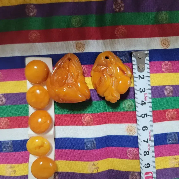 [SOLD OUT] 천연 밀화호박 마고자단추세트