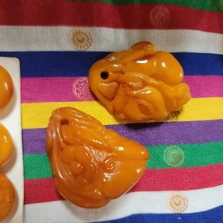 [SOLD OUT] 천연 밀화호박 마고자단추세트