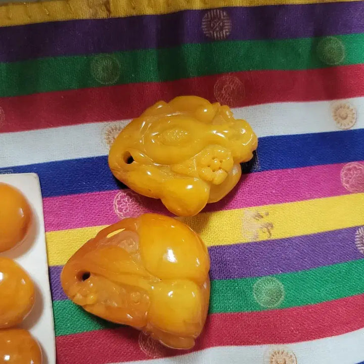 [SOLD OUT] 천연 밀화호박 마고자단추세트