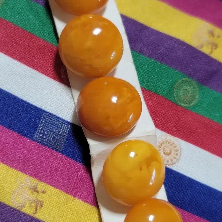 [SOLD OUT] 천연 밀화호박 마고자단추세트