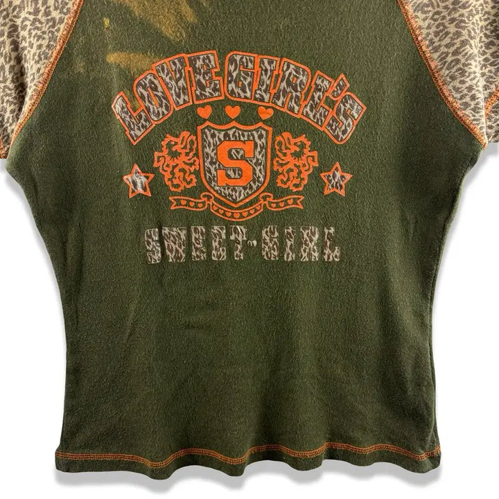 [BUNJANG] Leopard Print Raglan Top / JPN 레오파드 호피 나그랑 딱붙티2862