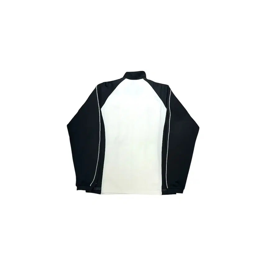 [BUNJANG] Reebok Old School Oversized Track Top Jersey / 리복 올드스쿨 오버핏 화이트 블랙 배색 트랙탑 져지 L