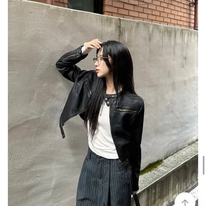 [BUNJANG] Black Leather Jacket / 레더 자켓
