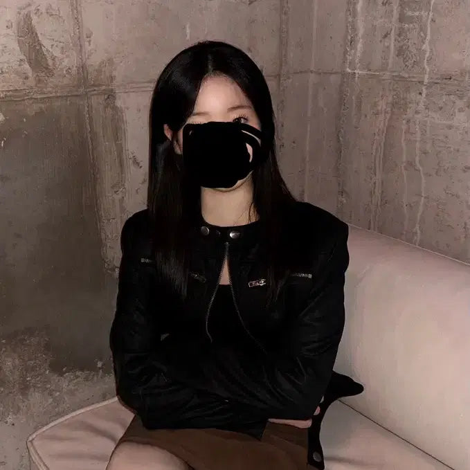 [BUNJANG] Black Leather Jacket / 레더 자켓