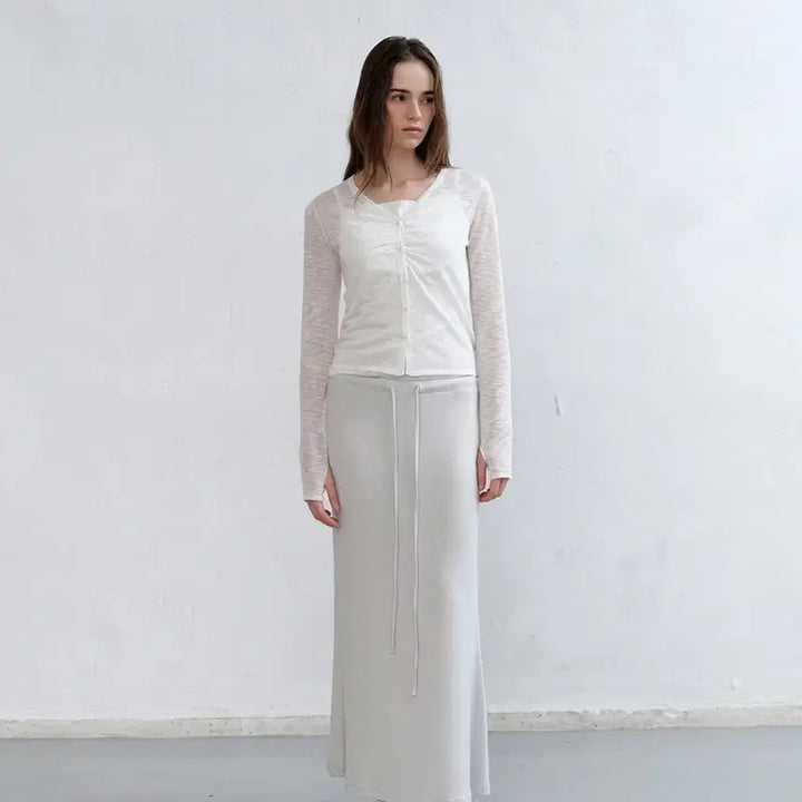 [BUNJANG] Low Tide Maxi Skirt - Gray / 가격인하)로우타이드 맥시 스커트 그레이 판매합니다