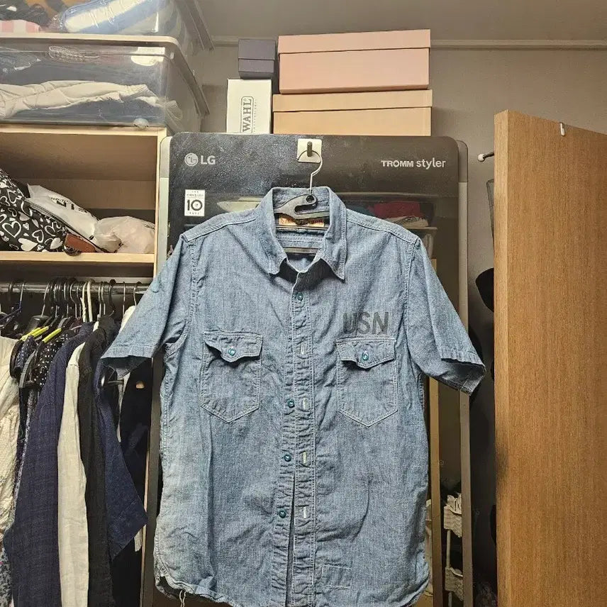 [SOLD OUT] 리얼맥코이 USN 샴브레이 반팔셔츠