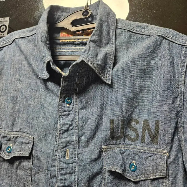 [SOLD OUT] 리얼맥코이 USN 샴브레이 반팔셔츠
