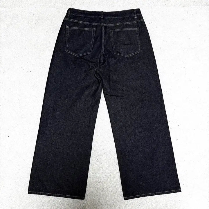 [BUNJANG] Ulifeg Wide Raw Denim Jeans / [34]유라이프지 노멀 와이드 생지 데님 팬츠 청바지
