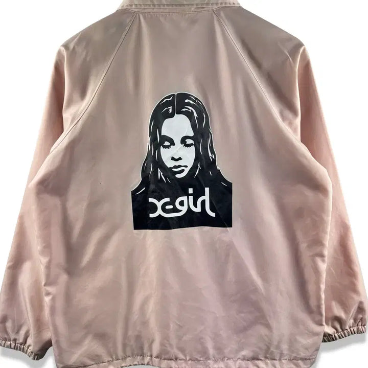 [BUNJANG] X-Girl Pink Printed Coach Jacket / JPN X-girl 프린팅 핑크 코치자켓2863