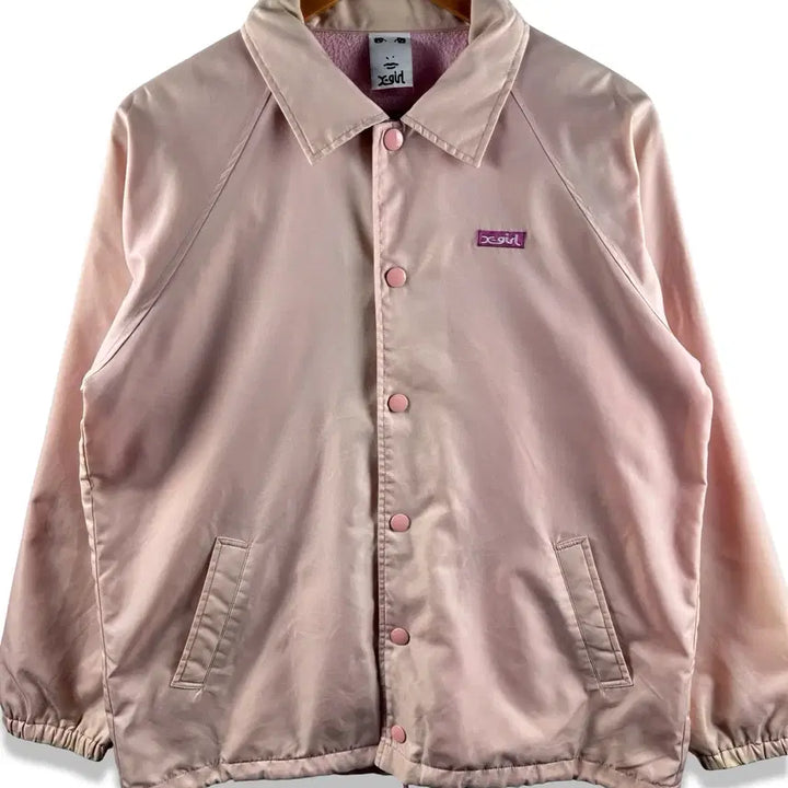 [BUNJANG] X-Girl Pink Printed Coach Jacket / JPN X-girl 프린팅 핑크 코치자켓2863
