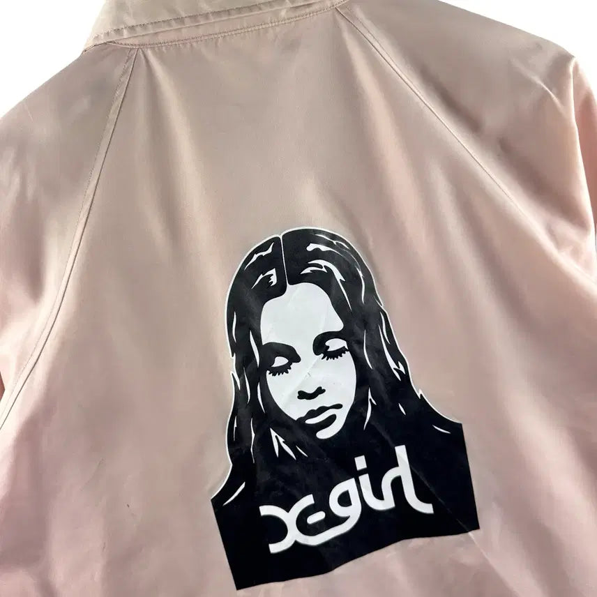 [BUNJANG] X-Girl Pink Printed Coach Jacket / JPN X-girl 프린팅 핑크 코치자켓2863