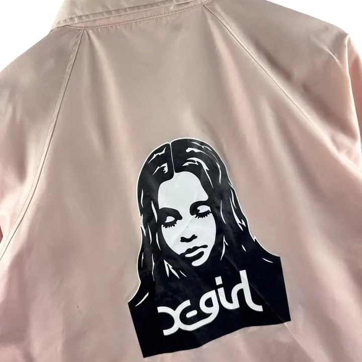 [BUNJANG] X-Girl Pink Printed Coach Jacket / JPN X-girl 프린팅 핑크 코치자켓2863