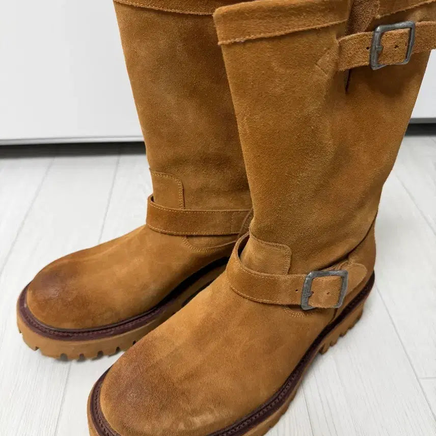 [SOLD OUT] 야세 6.5cm 페더 코만도솔 카우하이드 엔지니어부츠 베이지 280