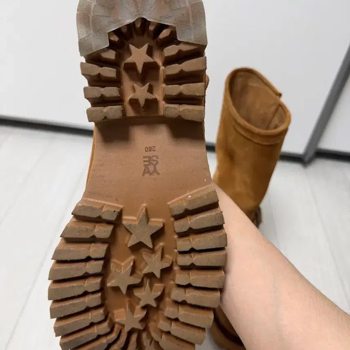 [SOLD OUT] 야세 6.5cm 페더 코만도솔 카우하이드 엔지니어부츠 베이지 280