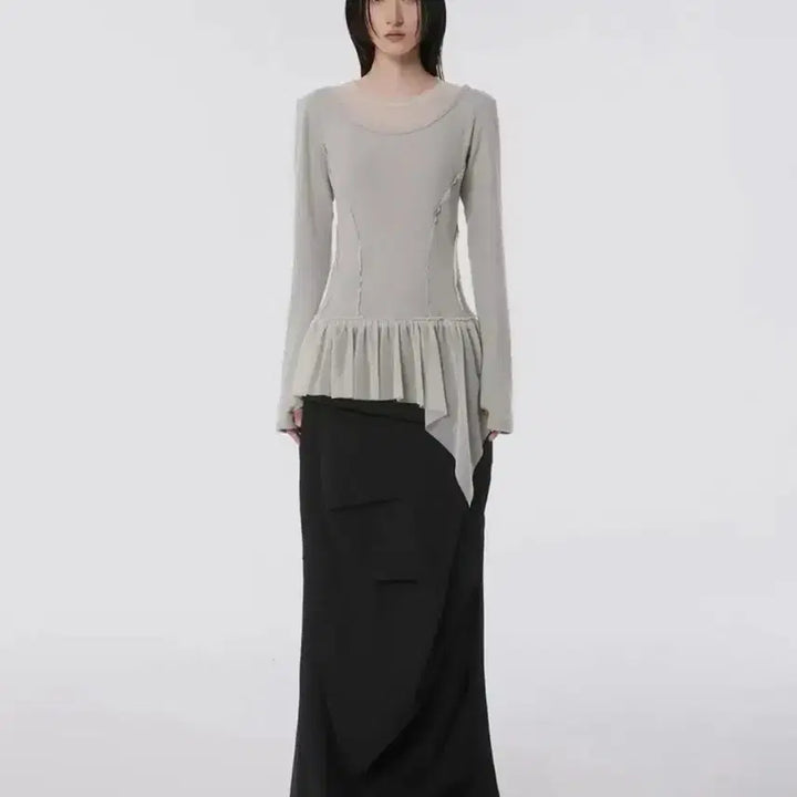[BUNJANG] Flareup Layered Lace Frill Long Sleeve / [플레어업] Layered Lace Frill Long Sleeve (F
