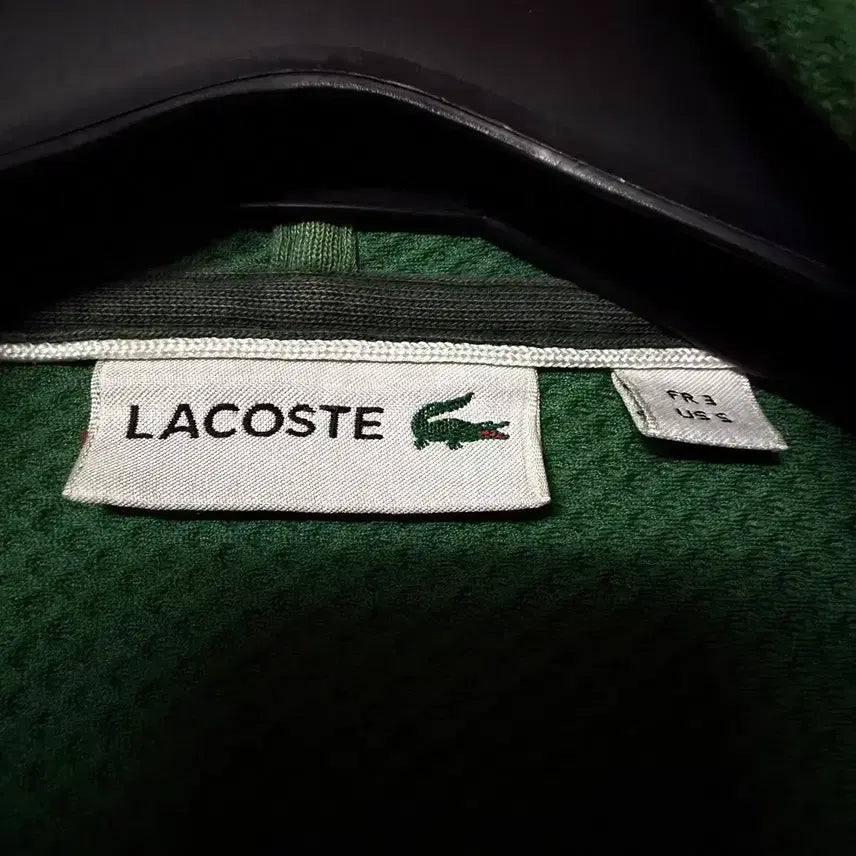 [BUNJANG] Lacoste Training Hooded Zip-up Jacket / [S,90]라코스테 트레이닝 후드집업 자켓 딥그린