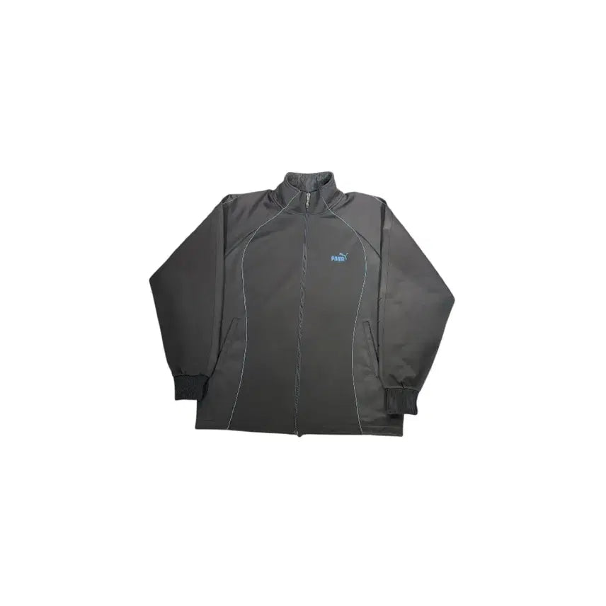 [BUNJANG] Puma Charcoal Oversized Logo Track Top Jacket M / 푸마 차콜 오버핏 로고 올드스쿨 트랙탑 져지 M