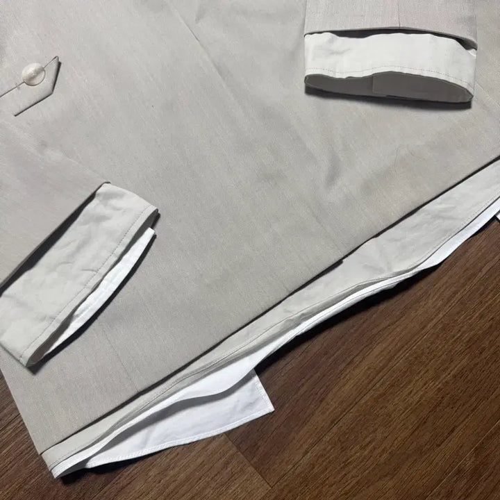 [BUNJANG] Abieumua Layered Oversized Jacket / 아비에무아 셔팅 레이어드 오버핏 재킷