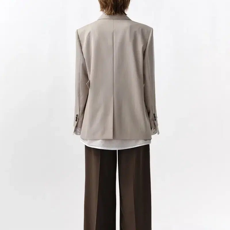 [BUNJANG] Abieumua Layered Oversized Jacket / 아비에무아 셔팅 레이어드 오버핏 재킷