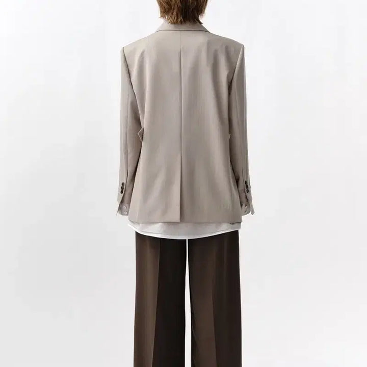 [BUNJANG] Abieumua Layered Oversized Jacket / 아비에무아 셔팅 레이어드 오버핏 재킷